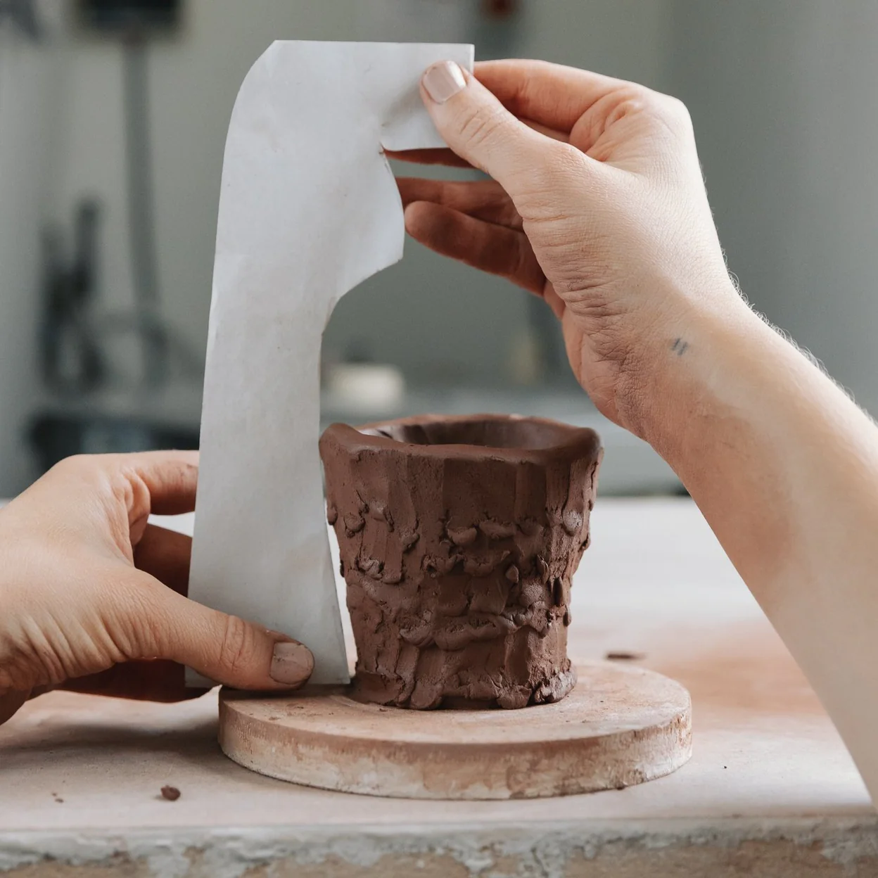 Students handbuilding and using templates